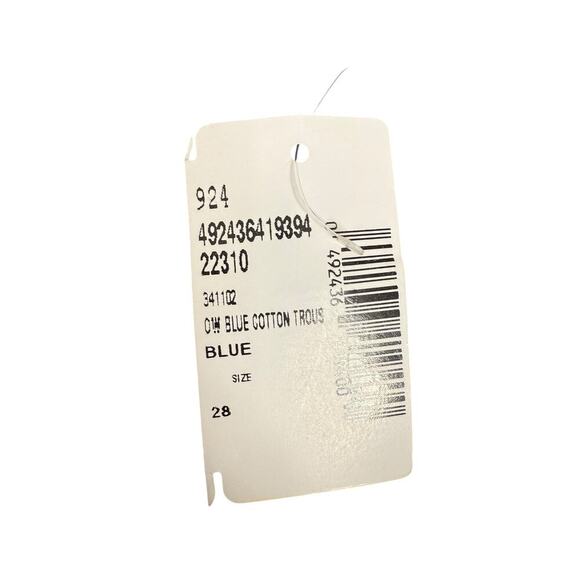 Saks Fifth Ave Owen Miller  Chino Pants Men's 28 Cotton Blue Trousers Italy - Picture 10 of 11